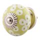 Lime Green Floral Ceramic Knobs Online
